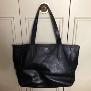 Fossil Sydney Tote Black Leather